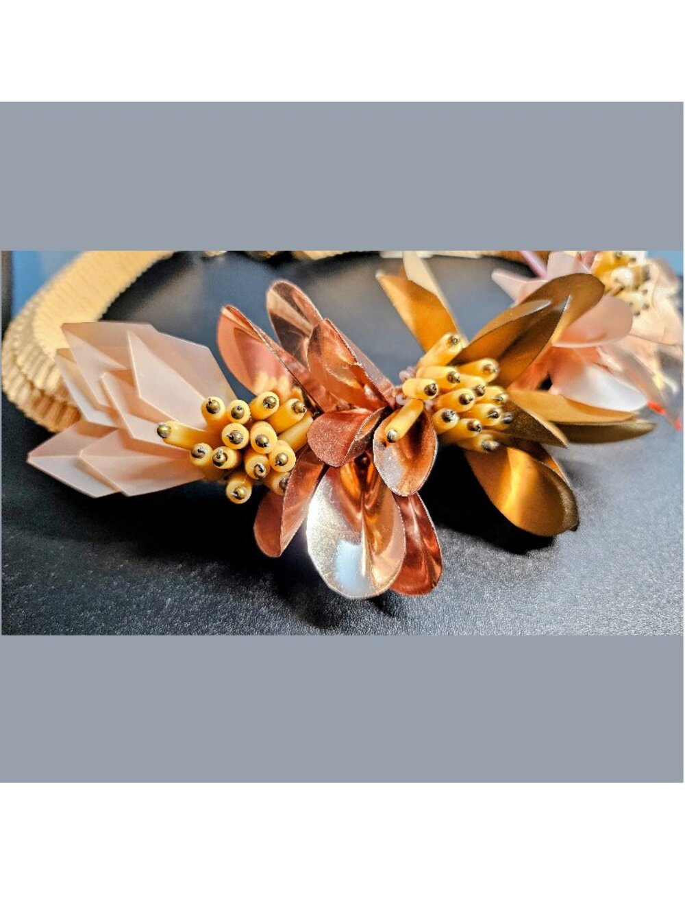 💯 Hoss Intropia Woven Floral Statement Necklace 💯 - Picture 3 of 11